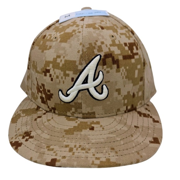 New Era Other - Atlanta Braves New Era 59FIFTY Fitted Hat 7 1/2 Desert Digital Camo MLB Cap